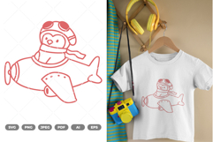 Penguin on Airplane SVG &amp; Clipart Product Image 1