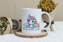 Adorable Baby Rainbow Unicorn Png Clip Art Product Image 3