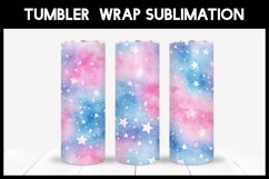 Night Sky With Stars Watercolour Tumbler Sublimation | Wrap Product Image 1