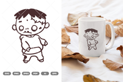 Chibi Zombie SVG &amp; Clipart Product Image 1