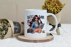 Boss Babe Charm - Empowering Businesswoman PNG Clip Art Product Image 3