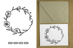 Floral Wreath SVG &amp; Clipart Product Image 1