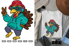Cool Turkey COlored SVG & Clipart Product Image 2