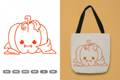 Cute Pumpkin SVG &amp; Clipart Product Image 1