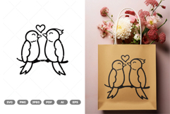 Love Bird SVG &amp; Clipart Product Image 1