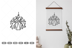 Hanging Potted Plant SVG &amp; Clipart Product Image 1