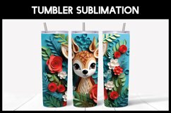 3D Christmas Deer Tumbler |3D Baby Tumbler Sublimation Product Image 1