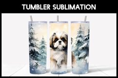 6 Winter Shih Tzu Dog Tumbler Sublimation|Winter Tumbler Product Image 5