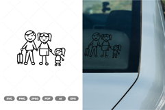 Family Stick Figure SVG &amp; Clipart Product Image 1
