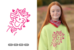 Kawaii Unicorn SVG - Kawaii Unicorn Clipart Product Image 1