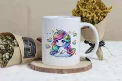 Adorable Baby Rainbow Unicorn Png Clip Art Product Image 3