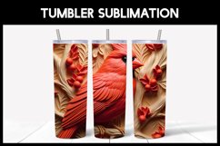 3D Cardinal Bird Tumbler Sublimation |3D Tumbler Product Image 5