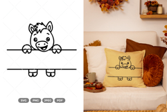 Horse Split Border SVG &amp; Clipart Product Image 1