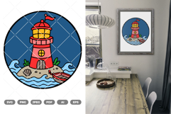Lighthouse Colored SVG &amp; Clipart Product Image 1