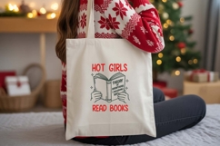 Hot Girls Read Books Embroidery Design Product Image 4
