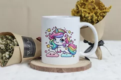 Adorable Baby Rainbow Unicorn Png Clip Art Product Image 3