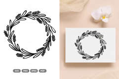 Floral Wreath SVG &amp; Clipart Product Image 1