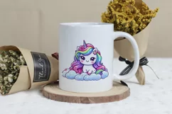 Adorable Baby Rainbow Unicorn Png Clip Art Product Image 3