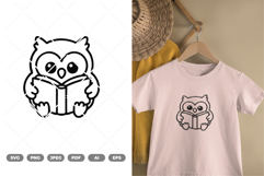 Owl and Book SVG &amp; Clipart Product Image 1