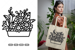Flower Box SVG &amp; Clipart Product Image 1