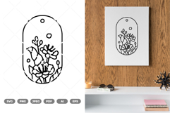 Flower Gift Tag SVG &amp; Clipart Product Image 1