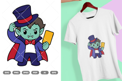 Chibi Vampire Colored SVG &amp; Clipart Product Image 1