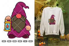 Halloween Gnome Colored SVG &amp; Clipart Product Image 1