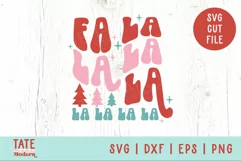 Fa la la la la SVG cut file - Retro Christmas shirt svg Product Image 1