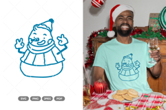 Cute Snowmen Doodle SVG and Clipart Product Image 1