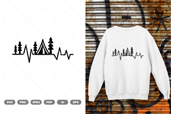 Camping Heartbeat SVG &amp; Clipart Product Image 1