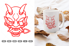 Oni Mask SVG &amp; Clipart Product Image 1