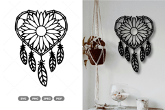 Heart Dream Catcher SVG &amp; Clipart Product Image 1