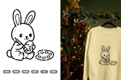 Kawaii Easter Bunny SVG &amp; Clipart Product Image 1