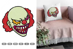 Scary Clown Colored SVG & Clipart Product Image 1
