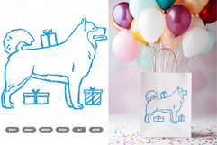 Birthday Dog SVG &amp; Clipart Product Image 1