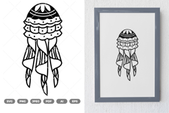 Mandala Jellyfish SVG &amp; Clipart Product Image 1