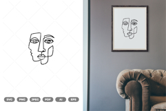 Minimalism Abstract Face SVG &amp; Clipart Product Image 1