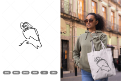 Owl Monoline SVG &amp; Clipart Product Image 1