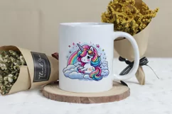 Adorable Baby Rainbow Unicorn Png Clip Art Product Image 3