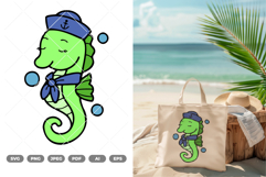 Seahorse Colored SVG &amp; Clipart Product Image 1