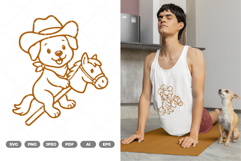 Cowboy Puppy SVG &amp; Clipart Product Image 1