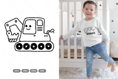 Cute Excavator SVG &amp; Clipart Product Image 1