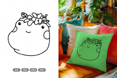Spring Frog Doodle SVG &amp; Clipart Product Image 1