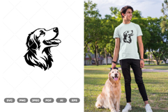 Golden Retriever Silhouette SVG &amp; Clipart Product Image 1