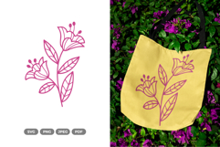Blooming Flower SVG &amp; Clipart - Spring Cut File Product Image 1