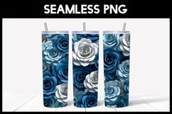 6 Seamless 3D Roses Flowers Tumbler Sublimation Product Image 5