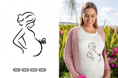 Pregnant Illustration SVG &amp; Clipart Product Image 1