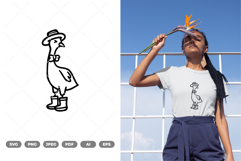 Spring Goose Doodle SVG &amp; Clipart Product Image 1