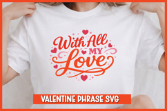 Valentine Love Phrase SVG Romantic Hand Lettered Design Product Image 1