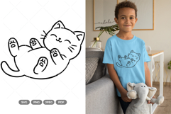 Kawaii Cat SVG &amp; Clipart Product Image 1